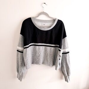 SO Black and Gray Crop Top